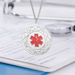 Identificación Personalizada de Emergencia Médica Alerta ID Tag Collar con Texto Grabado de Supervivencia de Emergencia Cumpleaños Regalo para Hombres Mujeres