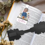 Gepersonaliseerde Magnetische Bladwijzerclip met Bloemen Cartoonfiguur en Naam Verjaardag Cadeau voor Boekenliefhebbers Leesfanaten Bibliothecarissen