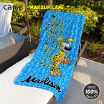 Personalised Cute Long-Tailed Marsupilami Oversized Beach Towel with Name Vacation Essentials Birthday Gift for Friend Family | Callie × Marsupilami®