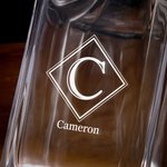 Personalised Vintage Border Whiskey Decanter with Engraved Name Initial and Date Christmas Birthday Anniversary Gift for Men Liquor Lovers