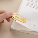 Personalised Subtle Stainless Steel Gold Bookmark with Text Reading Accessory Birthday Gift for Book Lovers Bookworms
