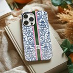 Personalized Chinoiserie Monogram Initial Phone Case for iPhone or Samsung Daily Use Birthday Gift for Women
