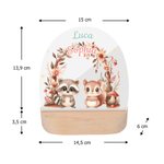 Veilleuse LED Acrylique Personnalisée avec Nom et Motif d'Animal Décoration Lumière Monochromatique ou Trois Couleurs Cadeau Anniversaire pour Enfant