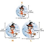 Chapeau de sorcière personnalisé pendentif acrylique avec nom Halloween cadeau d'anniversaire pour femme fille