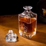 Decantador de whisky con borde vintage personalizado con nombre, texto y fecha grabados Regalo de cumpleaños y aniversario para los amantes del licor