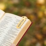 Personalised Subtle Stainless Steel Gold Bookmark with Text Reading Accessory Birthday Gift for Book Lovers Bookworms