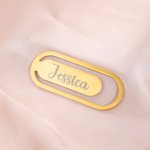 Personalised Subtle Stainless Steel Gold Bookmark with Text Reading Accessory Birthday Gift for Book Lovers Bookworms