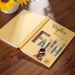 Personalised Sunflower Black Girl Bible Faith A5 Lined Notebook and Pencil Set with Name Birthday Christmas Gift for Black Christian Woman