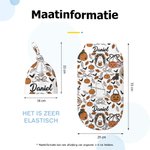 Gepersonaliseerde Spook Pompoen Zachte Deken Baby Inbakerdoek en Knoopmuts Set met Naam Halloween Cadeaus voor Familie Nieuwe Ouders