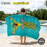 Personalised Cute Long-Tailed Marsupilami Oversized Beach Towel with Name Summer Vacation Pool Party Gift for Boys Girls | Callie × Marsupilami®