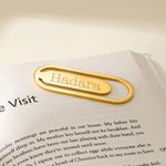 Personalised Subtle Stainless Steel Gold Bookmark with Text Reading Accessory Birthday Gift for Book Lovers Bookworms