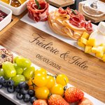 Planche à Fromage ou Sous-verres en Marbre Set Personnalisée avec Nom et Date Gravés Cadeau Apéro Dînatoire Pendaison de Crémaillère pour Amis Famille