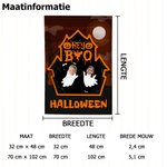 Gepersonaliseerde Cartoonspook Kasteel Tuinvlag met 1–6 Gezichtsfoto’s Tuindecoratie Griezelseizoen Halloween Cadeau voor Familie