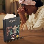 Personalised Sunflower Black Girl Bible Faith A5 Lined Notebook and Pencil Set with Name Birthday Christmas Gift for Black Christian Woman