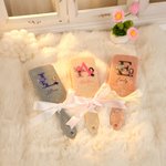 Personalised Birth Flower Bouquet Initial Cartoon Character Long Handle Paddle Brush with Name and Ribbon Birthday Wedding Gift for Women