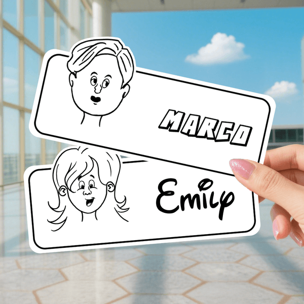 Set de Autocollants Imperméables Personnalisés avec Nom et Portrait de Style BD Cadeau Anniversaire pour Collègues Amis