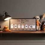Personalized Our Boo Crew Ghost Family Halloween Wooden Sign with 2-7 Engraved Name and Year Home Decor Halloween Gift for Family Friends