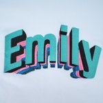 Gepersonaliseerd 3D-Effect Veelkleurig Geborduurd Bijnaam Zacht T-shirt Sweatshirt Hoodie Moederdag Verjaardagscadeau voor Mama Oma