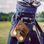 Personalized Cartoon Character Face Photo Suede Golf Ball Bag Sack with 2 Golf Balls Golf Accessory Birthday Gift for Golfer Golf Player