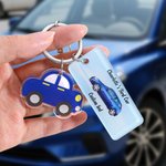 Llavero personalizado multicolor con foto del primer coche con nombre y texto Examen de conducir aprobado Regalo para amigos conductores noveles