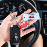 Llavero personalizado multicolor con foto del primer coche con nombre y texto Examen de conducir aprobado Regalo para amigos conductores noveles