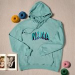Gepersonaliseerd 3D-Effect Veelkleurig Geborduurd Bijnaam Zacht T-shirt Sweatshirt Hoodie Moederdag Verjaardagscadeau voor Mama Oma