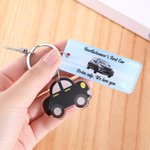 Llavero personalizado multicolor con foto del primer coche con nombre y texto Examen de conducir aprobado Regalo para amigos conductores noveles