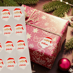 Autocollants Imperméables Personnalisés avec Renne Bonhomme de Neige Bonhomme en Pain d’Épice et Nom Cadeau Fête Noël pour Famille Amis