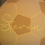 Personalizzato 3D stampa Touch Control cambia colore calcio luce notturna con nome Home Decor regalo di compleanno per gli amanti dello sport allenatore di calcio