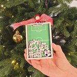 Personalized Soccer Field Jerseys Shaker Ornament with 1-20 Names and Numbers Team Club Appreciation Christmas Gift for Coach Manager Teammate