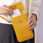 Personalized PU Leather Crossbody Bag with Name and Touch Screen Window Daily Use Birthday Gift for Women