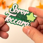 Personalized Ivy Leaf Soror Name Glitter Acrylic Brooch Pin Sorority Accessories Bid Day Sorority Initiation Gift for Sister Friend