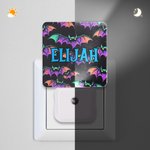 Personalized Spooky Neon Ghost Pumpkin Halloween Theme Plug-in LED Night Light with Name Room Decor Halloween Gift for Family Friends