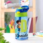 Borraccia personalizzata da 475ml con nome iniziale e personaggio cartone animato regalo per compleanno Natale e attività all'aperto per bambini
