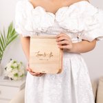 Personalisierte Vintage hölzerne Hochzeit Fotobox mit USB 3.0 Flash-Laufwerk und Name Hochzeit Party Geschenk für Newlyweds