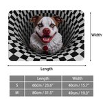 Personalized Halloween Scary Dog Design Waterproof Non-Slip Door Mat with Name Home Decor Halloween Gift for Dog Lovers