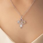 Collar Personalizado Flor de Nacimiento Piedra de Nacimiento Joyería Delicada Uso Diario Aniversario Cumpleaños Regalo para Mujer Mamá