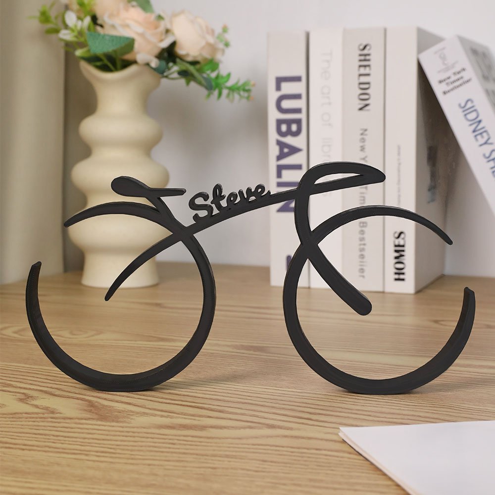Modellino Bicicletta In Metallo Vintage Arrugginito - Decorazione Scultura Da Scrivania - Regalo Per Appassionati Ciclismo