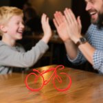 Personalised Minimalist Line 3d Printing Bicycle Ornament with Name Desk Decor Birthday Gift for Men Cycling Enthusiasts