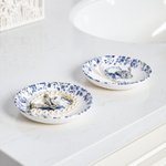 Henkilökohtainen Chinoiserie Toile De Jouy Keraamiset korut lautasen kanssa Initial ja nimi Häät Kihlaus Syntymäpäivä lahja naisille