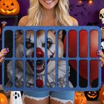 Personalized Halloween Scary Dog Design Waterproof Non-Slip Door Mat with Name Home Decor Halloween Gift for Dog Lovers