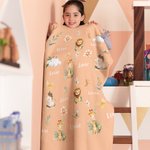 Couverture Douce Personnalisée avec Motif Animaux de Forêt en Aquarelle et Nom Décoration Maison Cadeau Baby Shower pour Enfants Famille et Amis