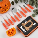 Personlig halloween pumpa snidningsverktyg 11 delar med namn och initialer samt spökmotiv perfekt halloweenpresent för familj