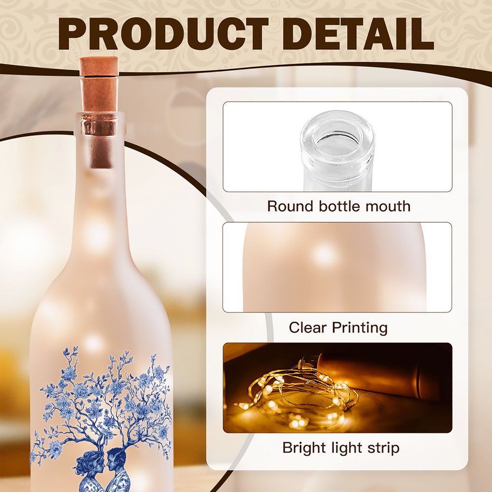 Lampada LED Per Bottiglia Di Vetro Regalo Nozze, Kit Fai Da Te Con Sughero E Luci, Salvadanaio Per Denaro, Decorazione Romantica Con Ciondoli