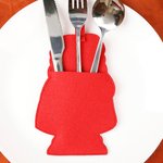 Personalized Christmas Elements Table Cutlery Holder with Name Place Setting Dinner Decor Christmas Party Gift for Family Friend