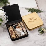 Personalisierte Vintage hölzerne Hochzeit Fotobox mit USB 3.0 Flash-Laufwerk und Name Hochzeit Party Geschenk für Newlyweds