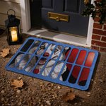 Personalized Halloween Scary Dog Design Waterproof Non-Slip Door Mat with Name Home Decor Halloween Gift for Dog Lovers