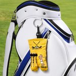 Personalised Cartoon Character Face Photo Golf Ball and Tee Storage Bag Sack with Name Golf Accessories Birthday Gift for Golf Lovers