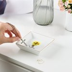 Personalised Birth Flower Cross Ceramic Trinket Jewellery Dish with Name Home Decor Birthday Baptism Christmas Gift for Christians Girl