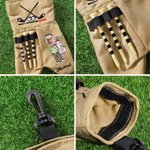 Personalised Cartoon Character Face Photo Golf Ball and Tee Storage Bag Sack with Name Golf Accessories Birthday Gift for Golf Lovers